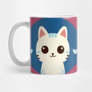 Cartoon cat character icon logo Mug